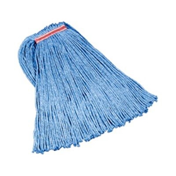 Eat-In Rubbermaid Commercial Products RC 20 oz. Cut-End Blend Mop Heads - Blue - 1 in. EA2959149 - main